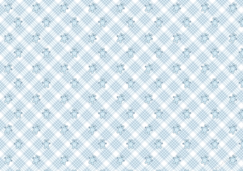 Teddy in My Pocket matching paper - blue