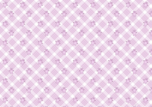 Teddy in My Pocket matching paper - pink