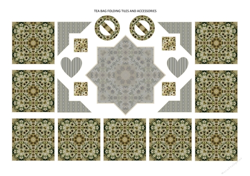 Photoflowers Teabag Topper and Accessories Sheet - aster white
