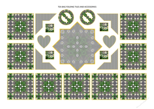 Photoflowers Teabag Topper and Accessories Sheet - daisy white