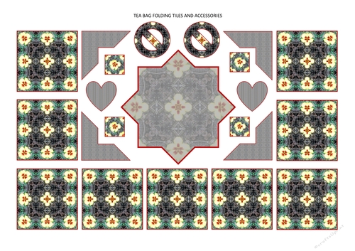 Photoflowers Teabag Topper and Accessories Sheet - lemon pansy