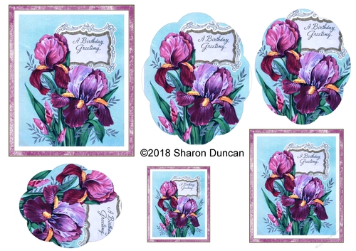 Vintage Floral Stacker - A4 - A Birthday Greeting