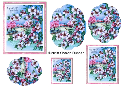 Vintage Floral Stacker - A4 - Birthday Happiness