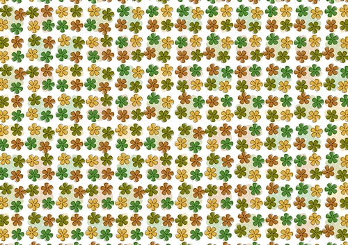 Sketchy Retro Flowers - Autumn tones