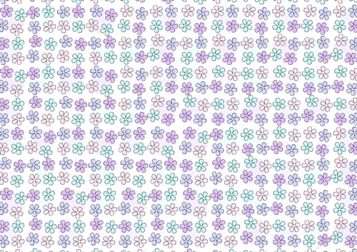Sketchy Retro Flowers - Winter tones