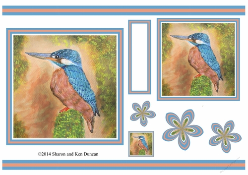 Painted Bird Toppers by Ken Duncan - Kingfisher