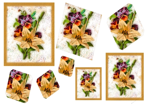 Floral Topper Sheets with Embellishments - Bouquet