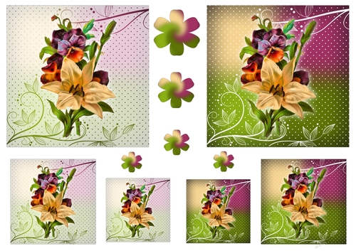 Floral Topper Sheets with Embellishments - Bouquet