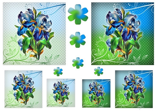Floral Topper Sheets with Embellishments - Iris