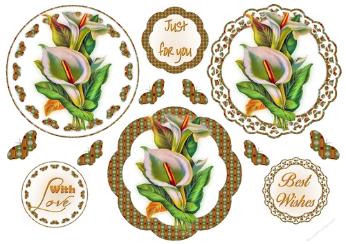 Floral Topper Sheets with Embellishments - Lily