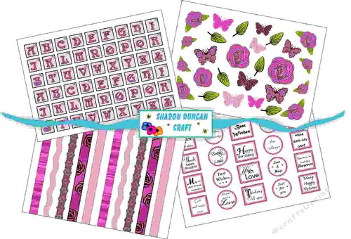 NOUVEAU ROSE ACCESSORIES KIT - 4 PAGES - pink