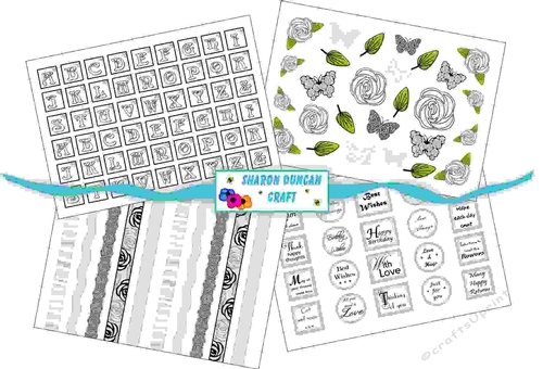 NOUVEAU ROSE ACCESSORIES KIT - 4 PAGES - white