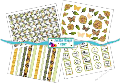 NOUVEAU ROSE ACCESSORIES KIT - 4 PAGES - yellow