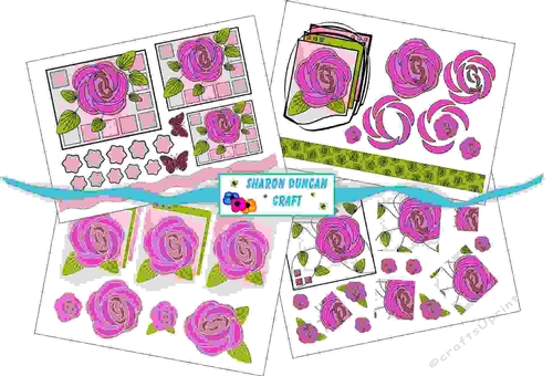 NOUVEAU ROSE TOPPER KIT - 4 PAGES - pink
