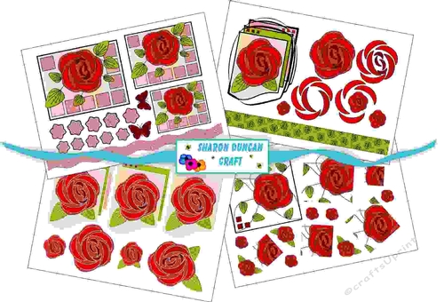 NOUVEAU ROSE TOPPER KIT - 4 PAGES - red