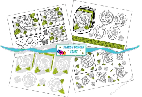 NOUVEAU ROSE TOPPER KIT - 4 PAGES - white
