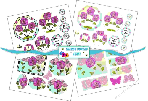NOUVEAU ROSE STACKER KIT - 4 PAGES - pink