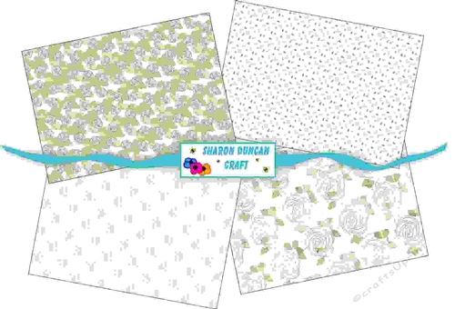 NOUVEAU ROSE PAPER KIT - 4 PAGES - white