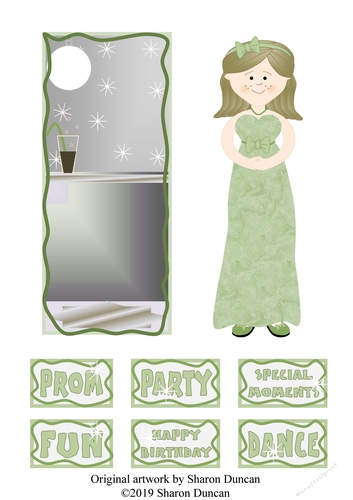 Little Miss Topper Sheet - Prom Night - Green