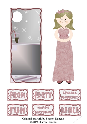Little Miss Topper Sheet - Prom Night - Pink