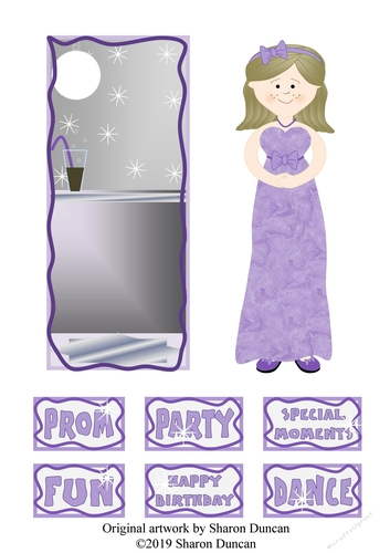 Little Miss Topper Sheet - Prom Night - Purple