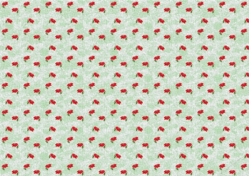 VINTAGE CHRISTMAS BACKING PAPER A4 - Poinsettia - Green