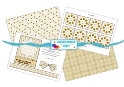 Teddy Bear Teabag Folding Kit - 4 sheets + instructions - Brown