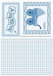 Baby Pram Toppers and Paper - Blue