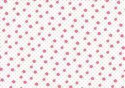 Pretty Dotty Floral A4 Backing Paper - Pink