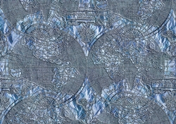 Vintage Map backing paper - blue