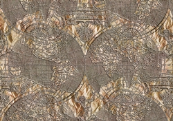 Vintage Map backing paper - brown