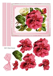 Assorted toppers and accessories - big bloom - pink