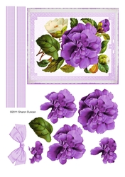 Assorted toppers and accessories - big bloom - purple