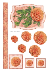 Assorted toppers and accessories - chrysanthemum - orange
