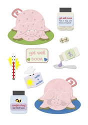 PIG TAILS - Funny Toppers - Get Well Soon