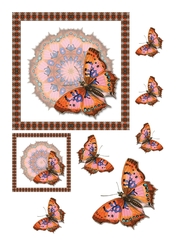 Square Butterfly Topper - Orange
