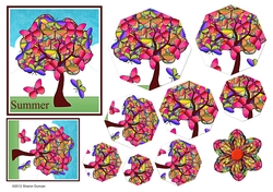 SEASONS - Summer Card Topper - Tree