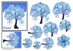 SEASONS - Winter Card Topper - Tree