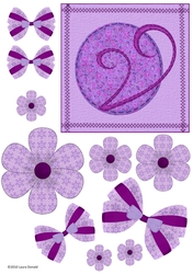 Funky Flower Topper Sheet - Purple