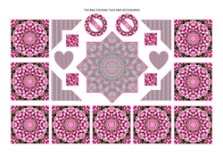 Photoflowers Teabag Topper and Accessories Sheet - sweet pink