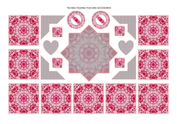 Photoflowers Teabag Topper and Accessories Sheet - pink rose