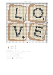 CROSS STITCH FOR CARDS MINI CHART - LOVE LETTERS