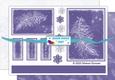 White feather sympathy topper and papers - 3 sheets - purple