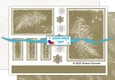 White feather sympathy topper and papers - 3 sheets - sepia