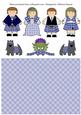 Highland Fling Scottish Characters - Blue Tartan