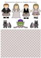 Highland Fling Scottish Characters - Grey Tartan