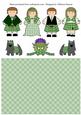 Highland Fling Scottish Characters - Green Tartan