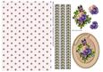Pretty Pansy Oval Topper and Paper - Lilac