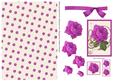 Musical Rose Decoupage and Paper - Cerise