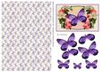 Pretty Floral Butterfly Topper and Paper - Purple